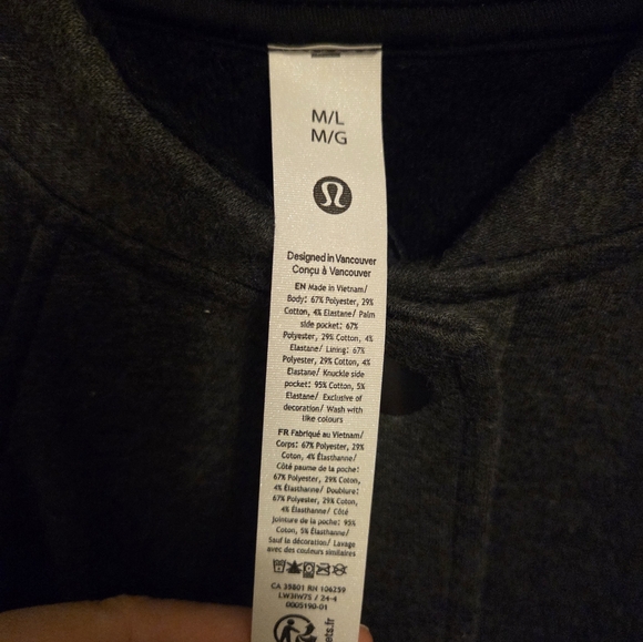 Lululemon Scuba Oversized Varsity Jacket M/L Women's NWOT - Picture 3 of 7